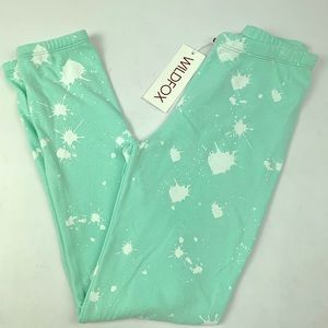 Wild fox Know Paint Splatter Joggers Sweats NWT